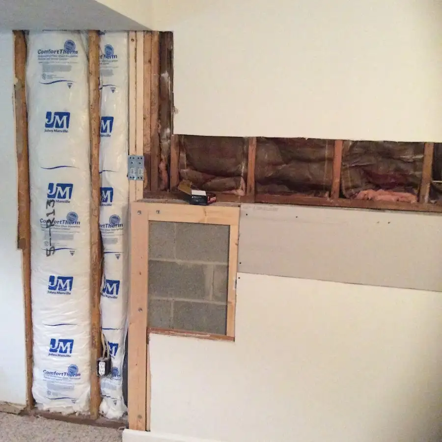 Wall insulation replacement during Contents Cleaning & Restoration in Petal